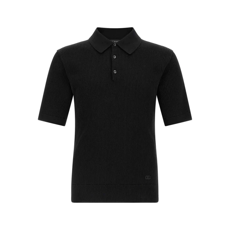 Dolce & Gabbana Micro-ribbed Polo Shirt
