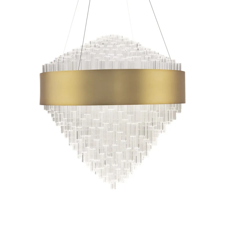 Aged Brass LED Pendant from the Luzerne Collection