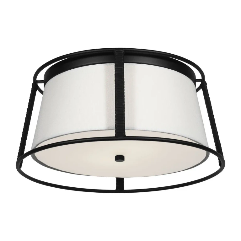 Midnight Black Flush Mount from the Cortes Collection