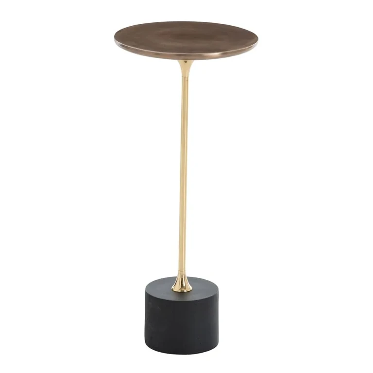 Fitz 10" Accent Table in Antique Brass