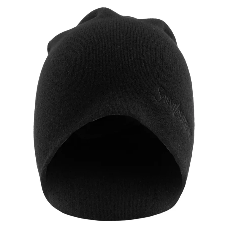 Saint Laurent Womens Cashmere Logo Beanie, Size Small