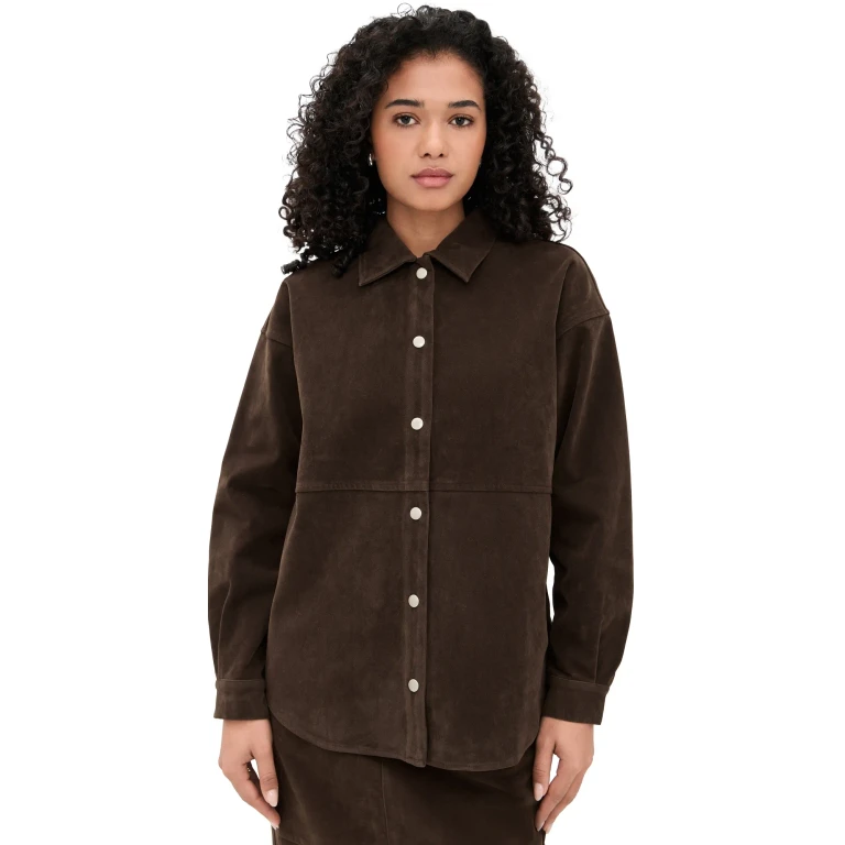 Bailey Rose Chocolate Faux Suede Jacket Chocolate L