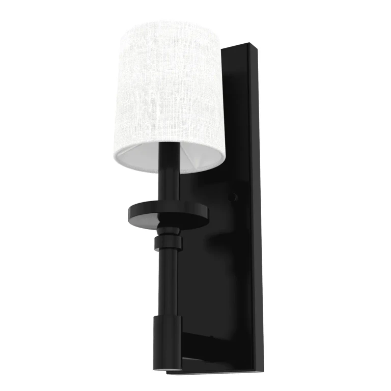 Matte Black One Light Wall Sconce from the Briargrove Collection