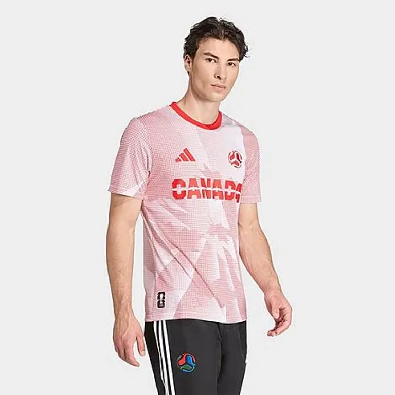 adidas Men's Canada Soccer Jersey in White/Vivid Red Size: XS