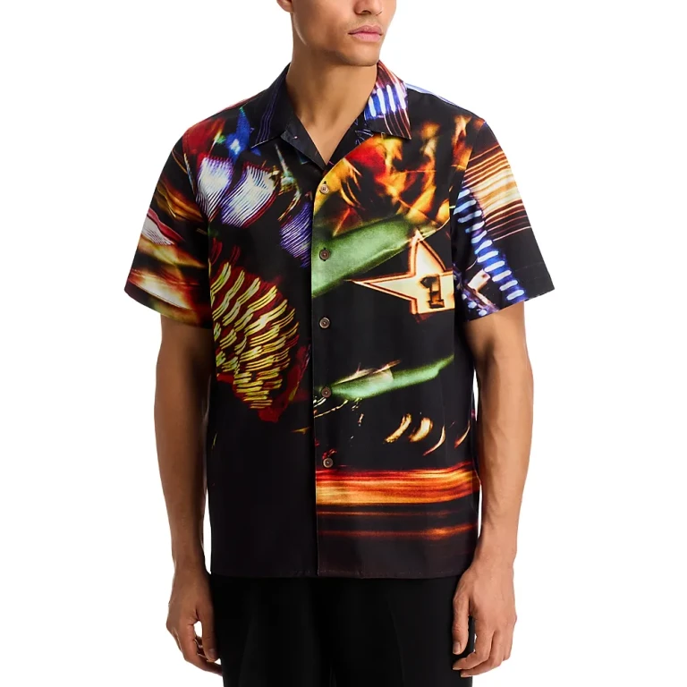 Ps Paul Smith Short Sleeve Button Front Camp Shirt