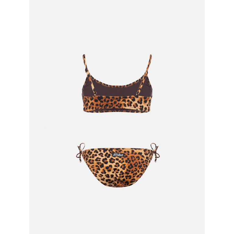 Mc2 Saint Barth Jaiden Animalier Print Bralette Bikini White