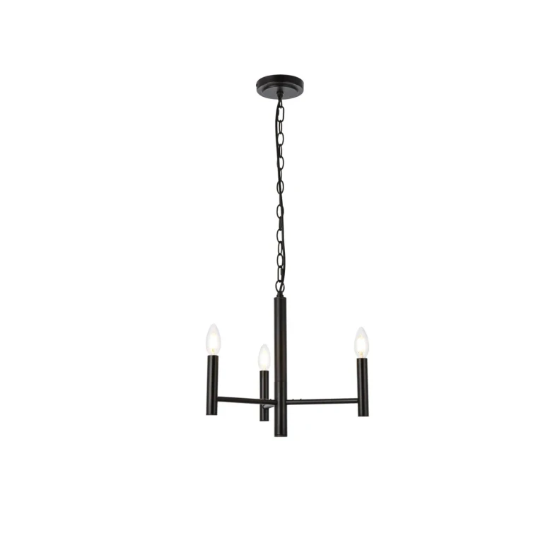 Black Three Light Pendant from the Carmella Collection