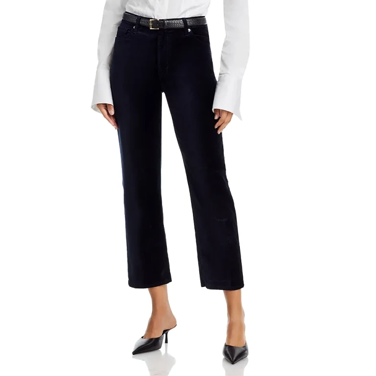 Frame Le Sleek Straight High Rise Jeans in Full Glass Velvet