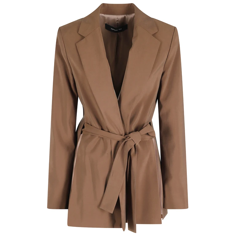 Federica Tosi Blazer Con Spacchi Brown Viscosa - Women