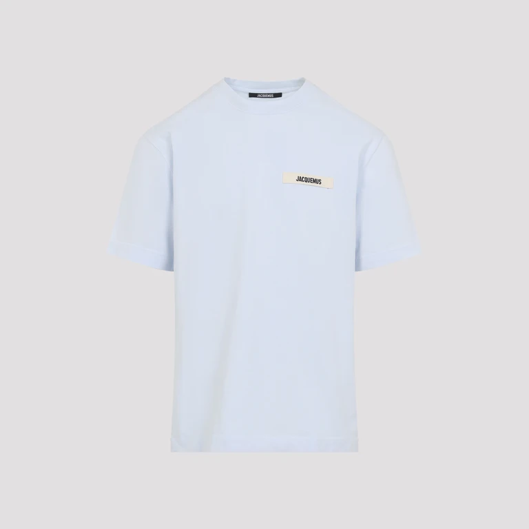 Jacquemus Le T-Shirt Grosgrain Blue Cotton Tshirt - Men