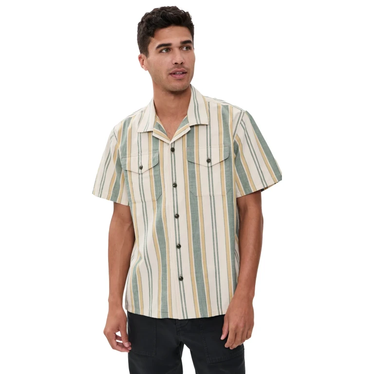 Filson Short Sleeve Chambray Camp Shirt Natural/Khaki XL