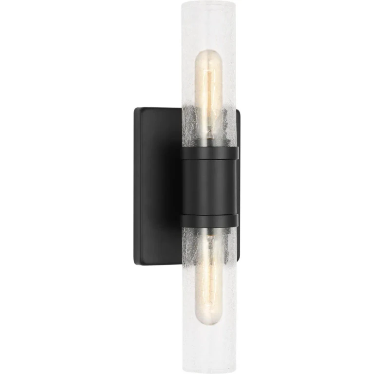 Midnight Black Bathroom Vanity Light from the Keaton Collection