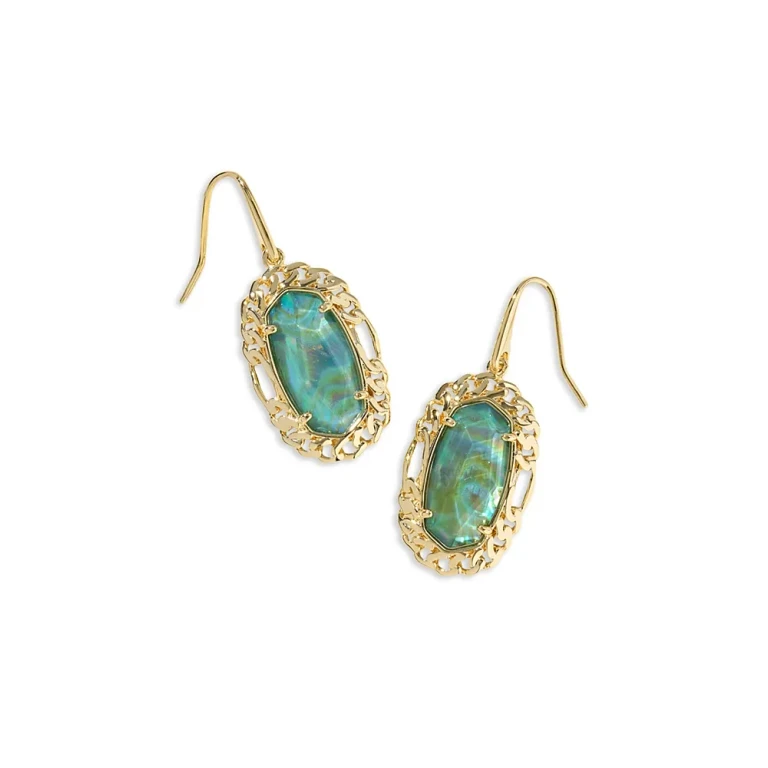 Kendra Scott Dani Deep Aqua Illusion Figaro Frame Drop Earrings
