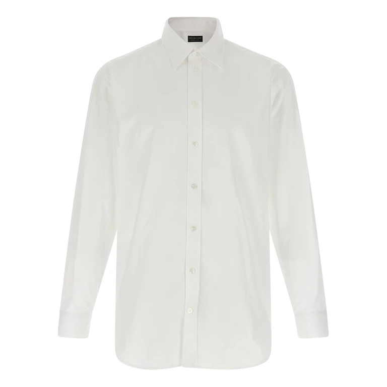 White Cotton Blouse - Men
