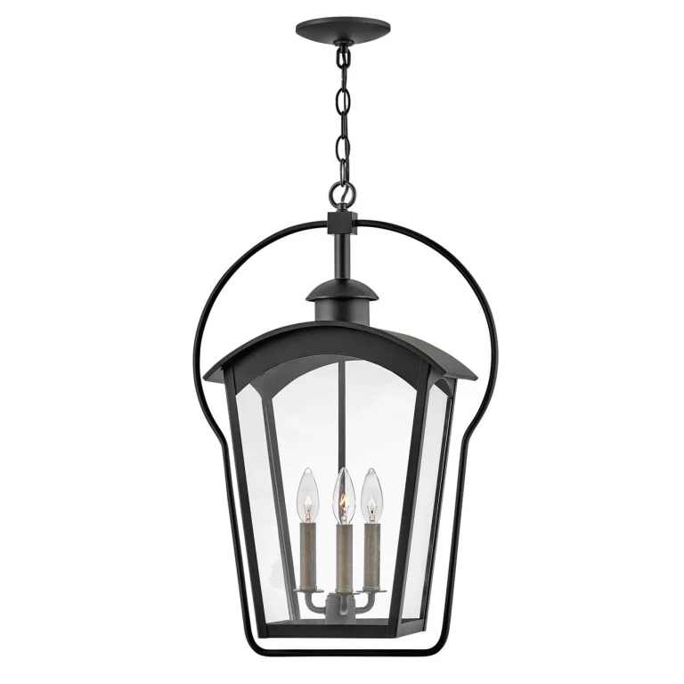 Black LED Hanging Lantern from the Yale Collection