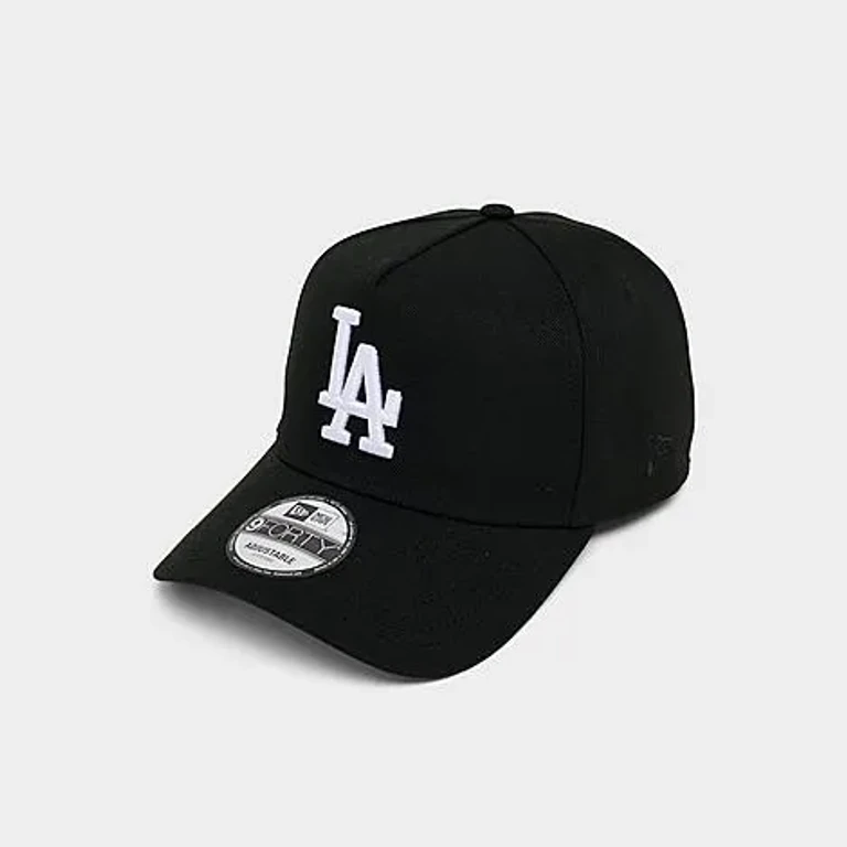 New Era Los Angeles Dodgers MLB 9FORTY A-Frame Monochrome Snapback Hat in Black/White