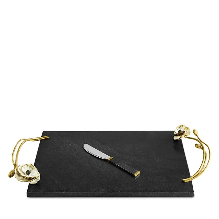Michael Aram Anemone Large Cheeseboard with Spreader