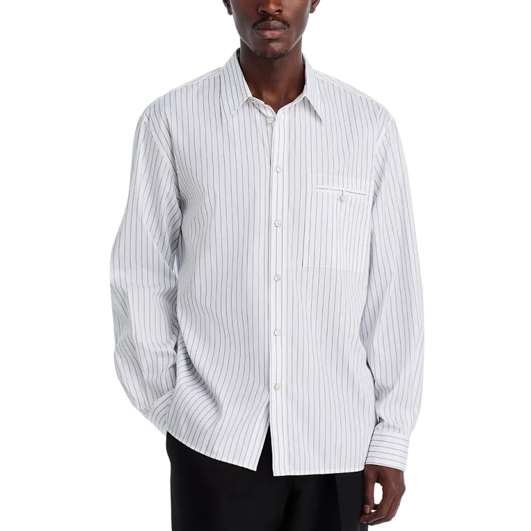 Helmut Lang Relaxed Fit Button Front Shirt