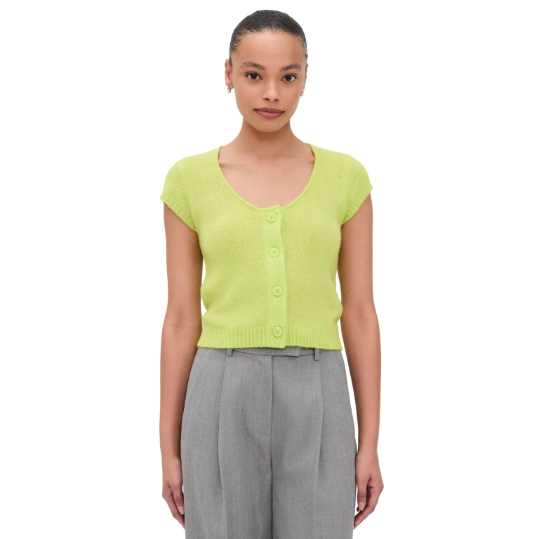 ALIGNE Chelski Alpaca Mix Knitted Top Lime 8