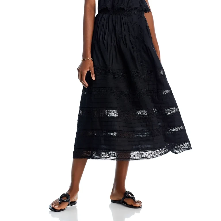 Camila Tiered Lace Midi Skirt