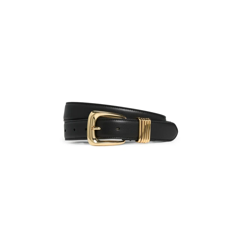 Veronica Beard Arch Belt Black/Gold L