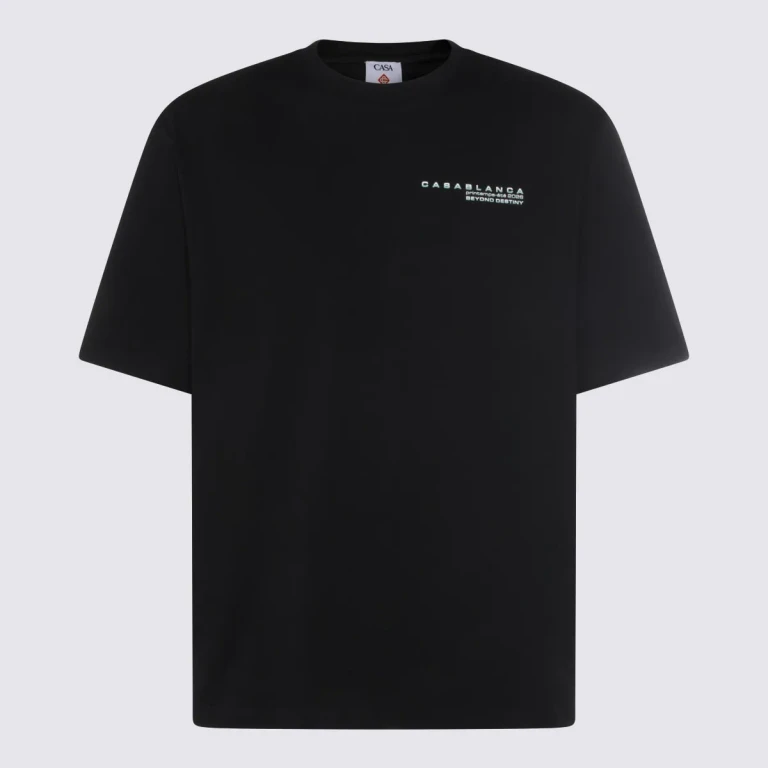Casablanca Black Cotton T-shirt