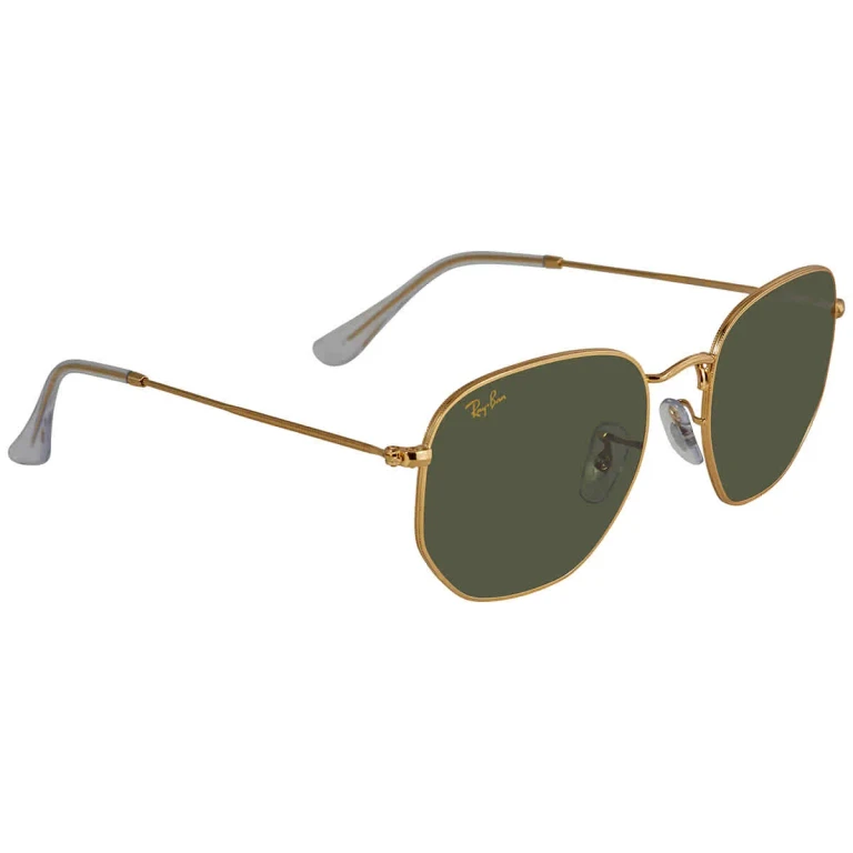 Ray Ban Hexagonal Legend Green Classic G-15 Hexagonal Sunglasses RB3548 919631 54