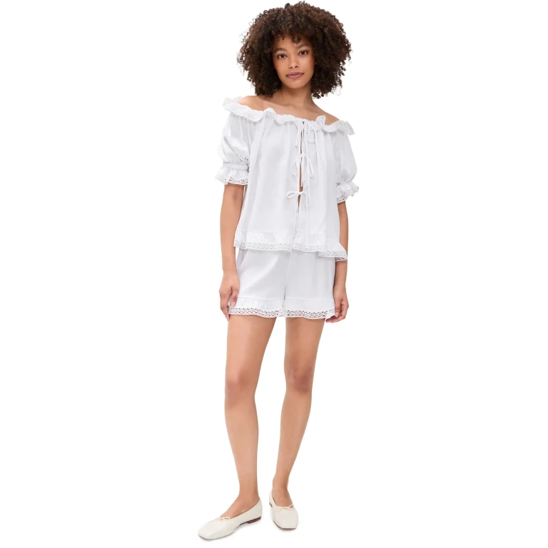 Sleeper Romantica Lounge Set with Shorts White XS