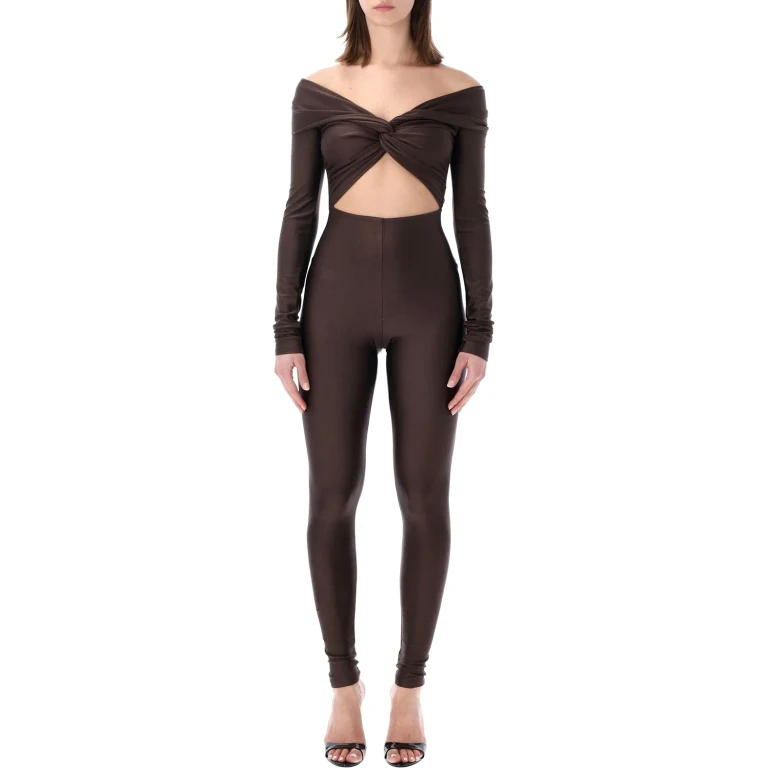 The Andamane Stretch Off-shoulder Cut-out Jumpsuit