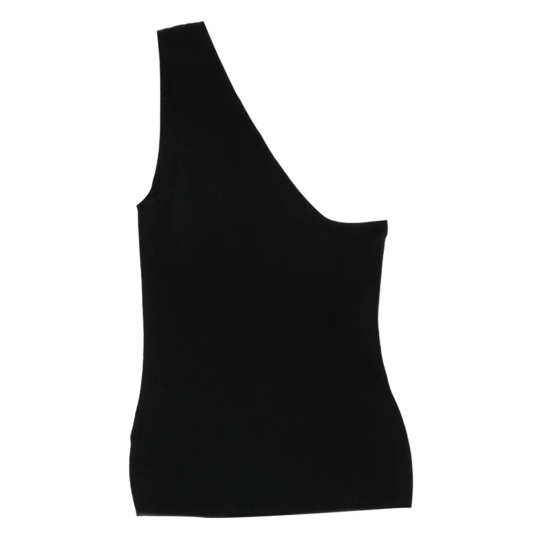 LISA YANG Top Black Cotton Cashmere - Women