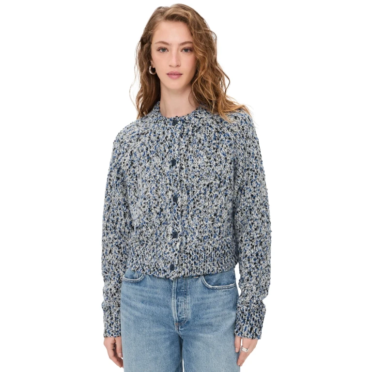 ALIGNE Tania Knitted Cardigan Blue Mix M