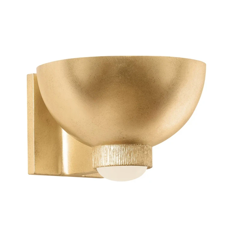 Vintage Gold Leaf Wall Sconce from the Fairview Collection