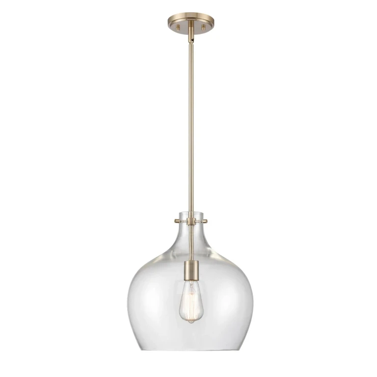 Modern Gold One Light Pendant from the Collection