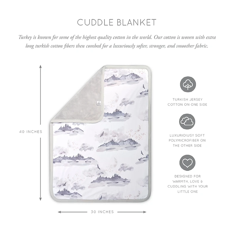Oilo Studio Misty Mountain Jersey Cuddle Blanket