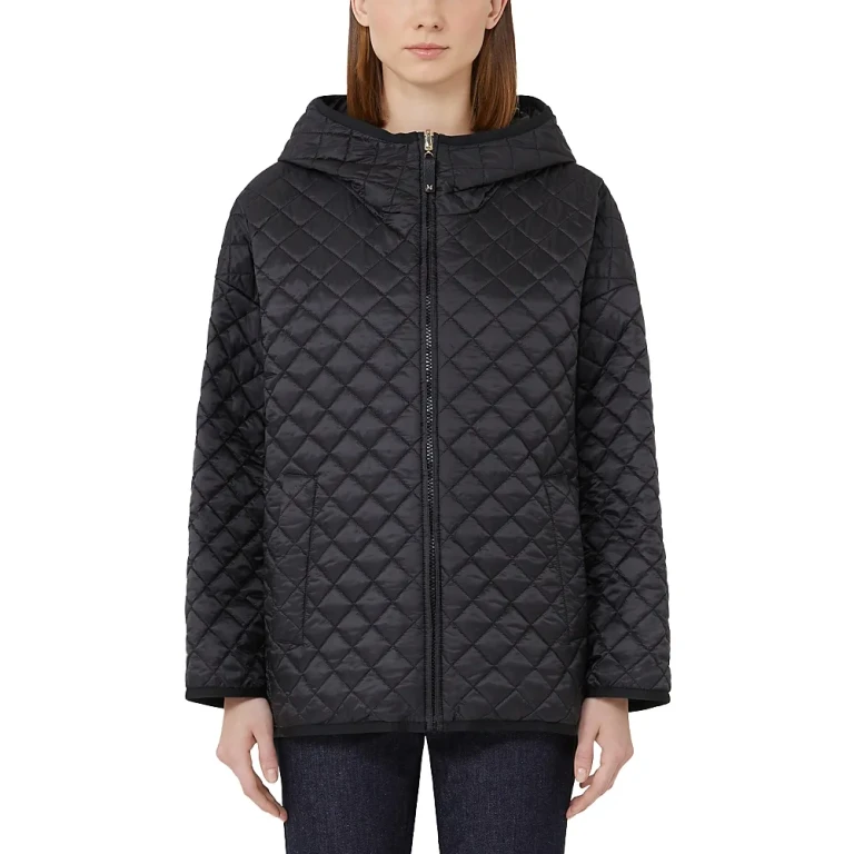 Max Mara Diamond Quilted Hooded Jacket