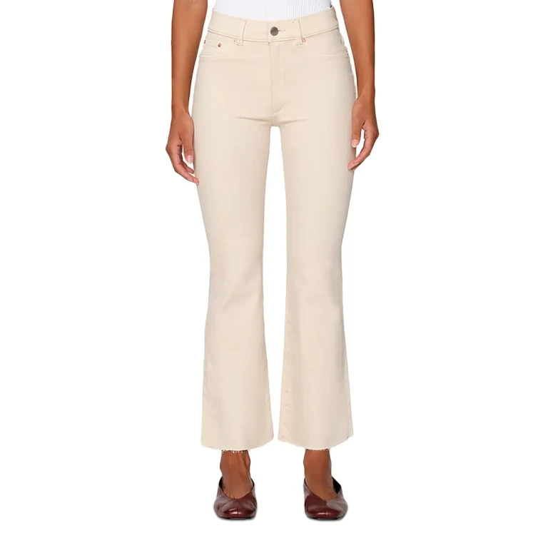 DL1961 Bridget Bootcut High Rise Instasculpt Crop Jeans in Flax