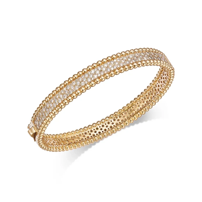 Diamond Bangle Bracelet in 14K Yellow Gold, 3.75 tcw