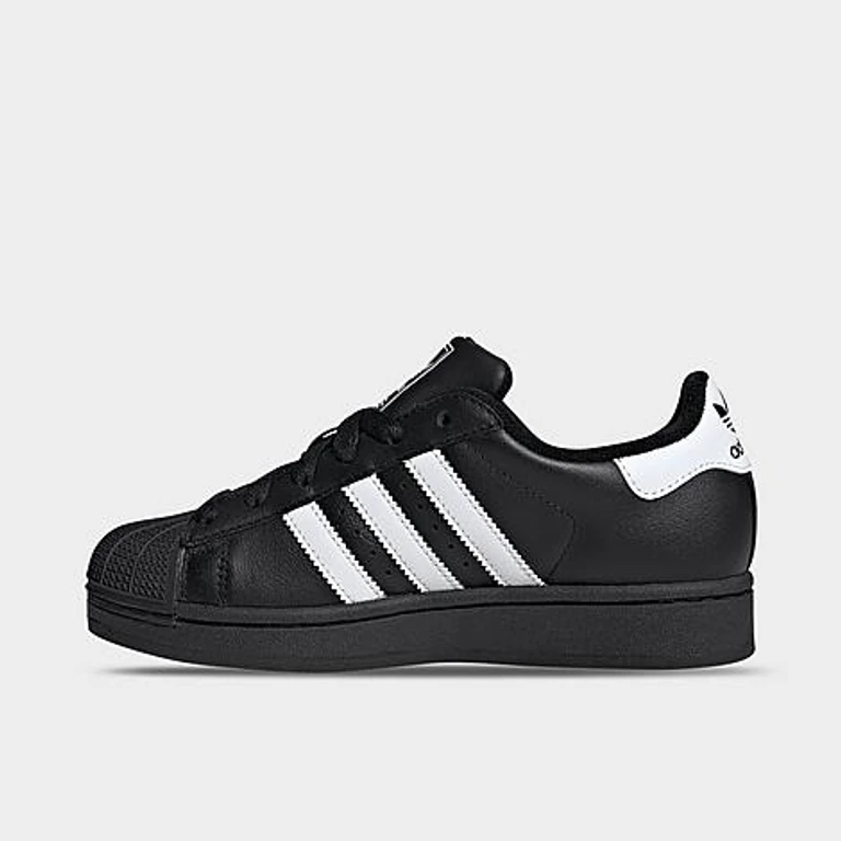 adidas Big Kids Originals Superstar II Casual Shoes in Black/White Size: 3.5