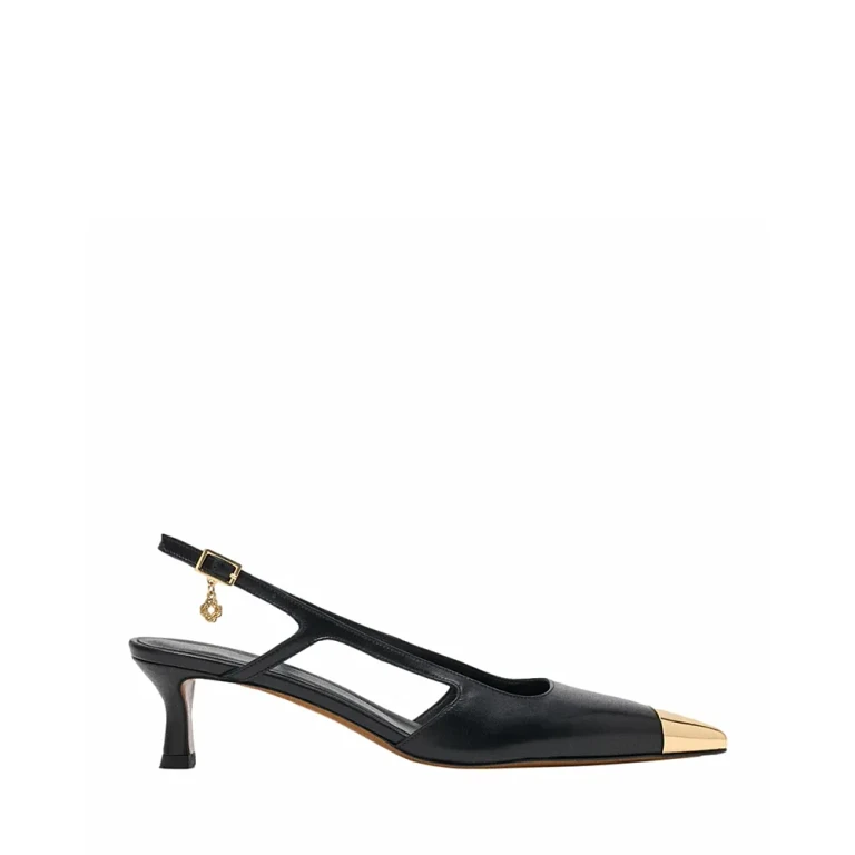 Maje Women's Fayna Toe Cap Leather Slingback Pumps