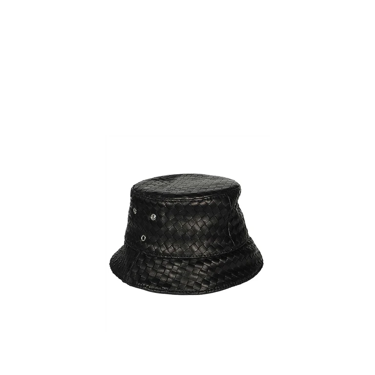 Bottega Veneta Bucket Hat Black Lamb Leather - Men