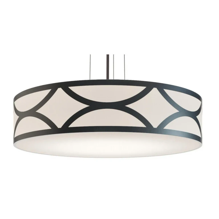 Black Four Light Pendant from the Lake Collection