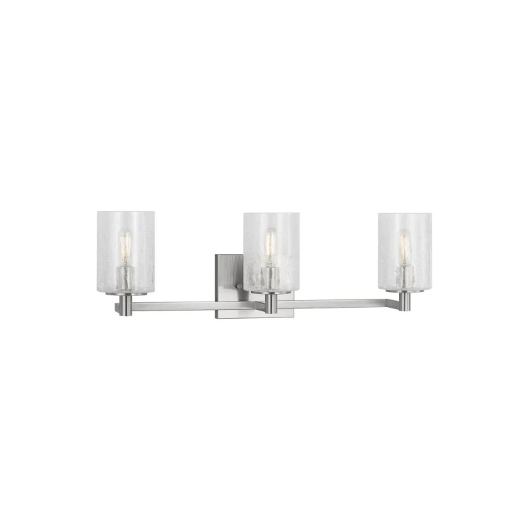 Brushed Steel Wall Bathroom Vanity Light from the Parker Collection