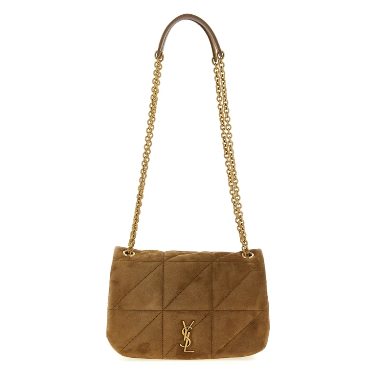 Saint Laurent Beige Calfskin Shoulder Bag - Women