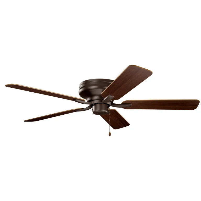 Basics Pro Legacy 52" Indoor Flush Mount Ceiling Fan in Satin Natural Bronze