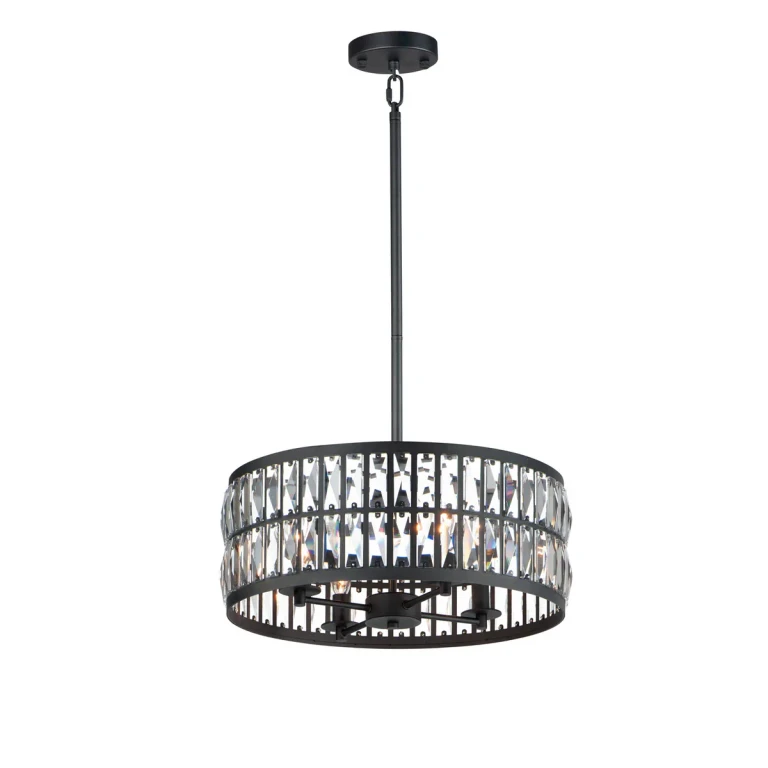 Black Four Light Pendant from the Madeline Collection