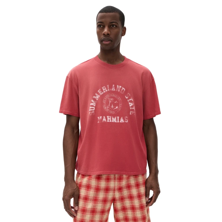 Nahmias Summerland State Boxy Tee Ruby Jersey S