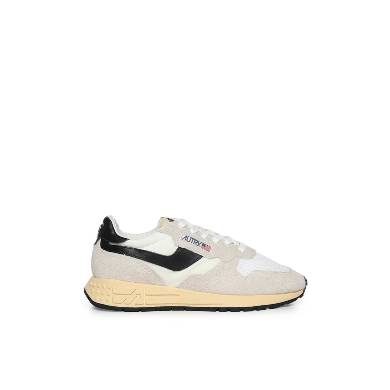 Autry Army Green Fabric And Suede Reelwind Sneakers