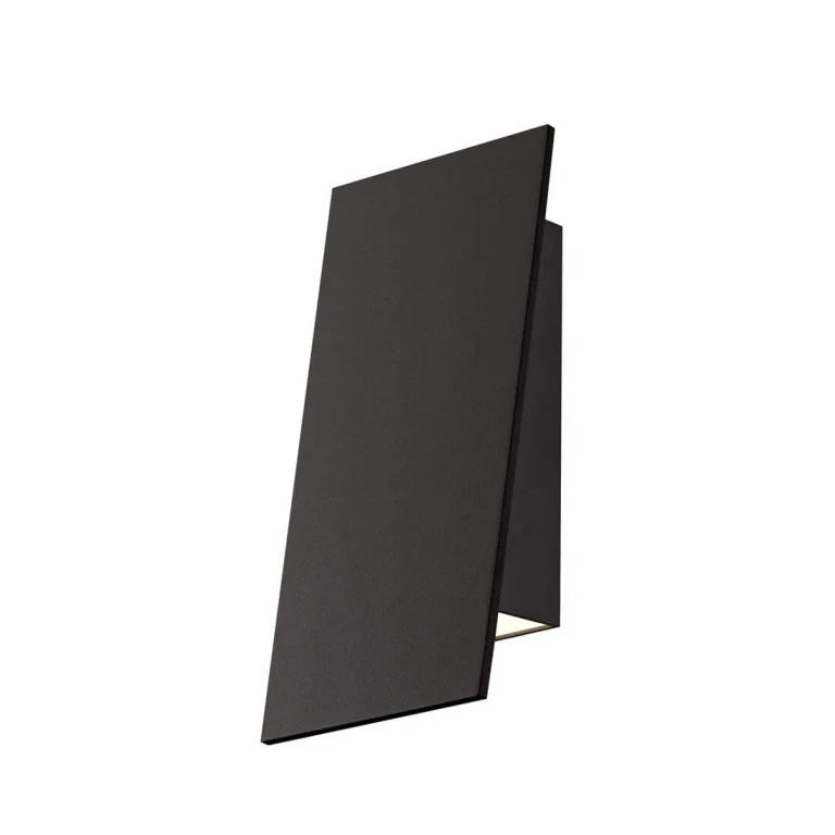 Angled Plane 7.75" LED Downlight Wall Sconce in Textured Bronze