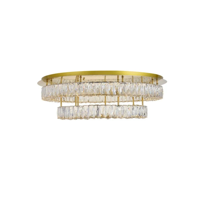 Gold LED Flush Mount from the Monroe Collection