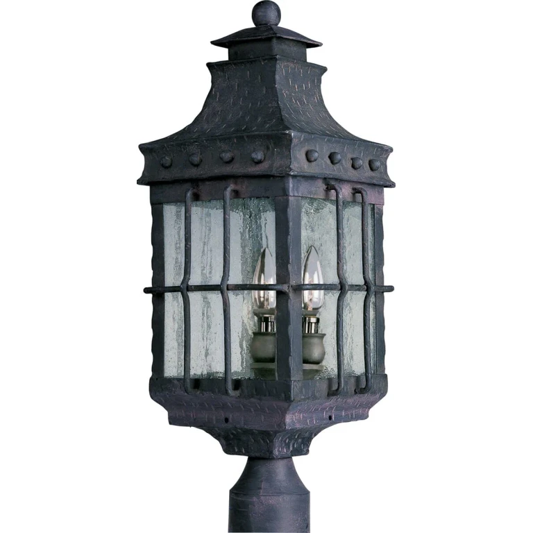 Nantucket 3-Lt 22.5" Outdoor Post Mt., Black